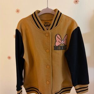 Disney Minnie Mouse Tan and Black Kids Sweater